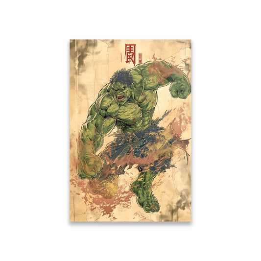 Poster Avengers Hulk – Japanischer Vintage-Stil