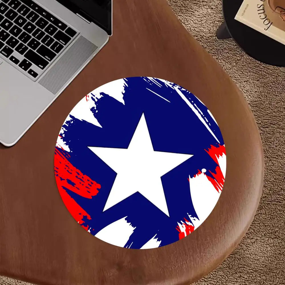 Avengers Captain America Mauspad - Rundes blaues Schild