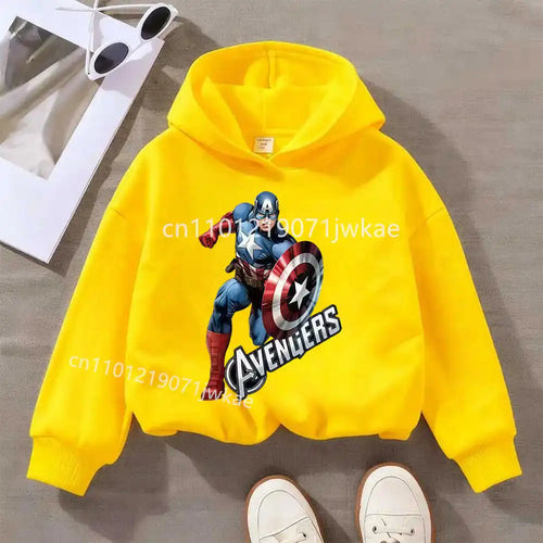 Kapuzenpullover Kinder Avengers Captain America Solo - Gelb