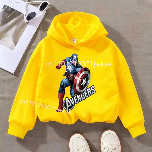 Kapuzenpullover Kinder Avengers Captain America Solo - Gelb