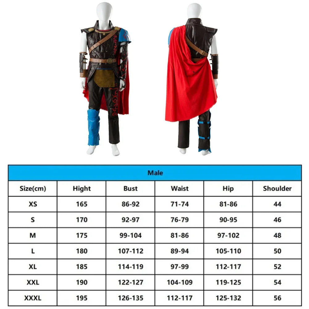 Thor Ragnarok Cosplay Kostüm - Gladiator Outfit mit Umhang
