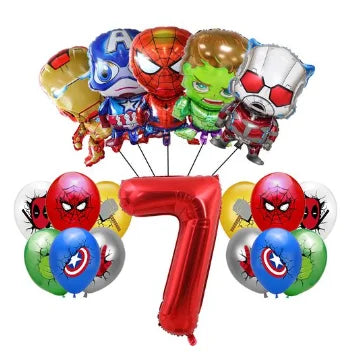 Avengers Geburtstag Dekoration - Ballon Zahl 7