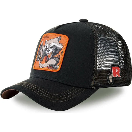 Rocket Raccoon Cap – Schwarz und Orange