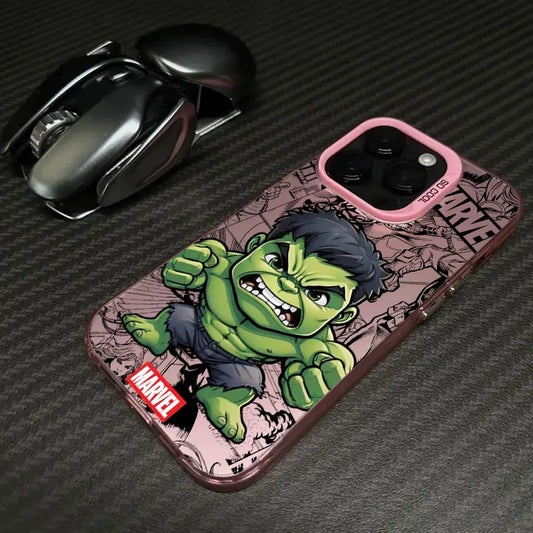 Xiaomi Avengers Hulk Hülle - Chibi Erhobene Faust Rosafarbener Rand