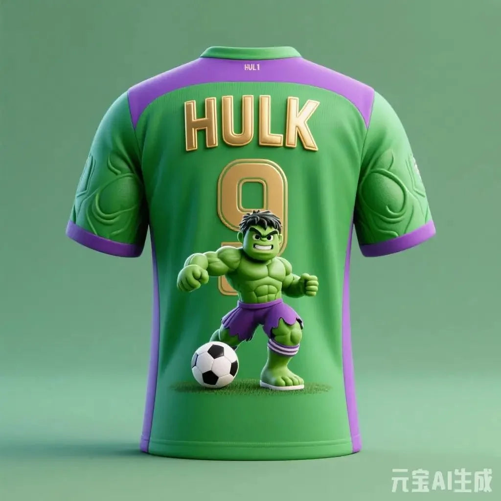 Fußballtrikot Avengers Hulk - Hellgrün Seitenstreifen #9