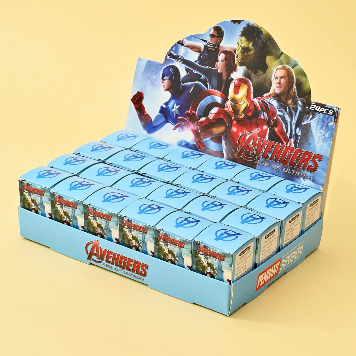 Blind Box Schlüsselanhänger Silikon Avengers - 24 Stück Packung