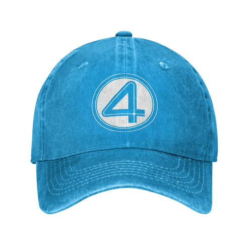 Cap Fantastic Four - Ausgewaschener Denim Türkis