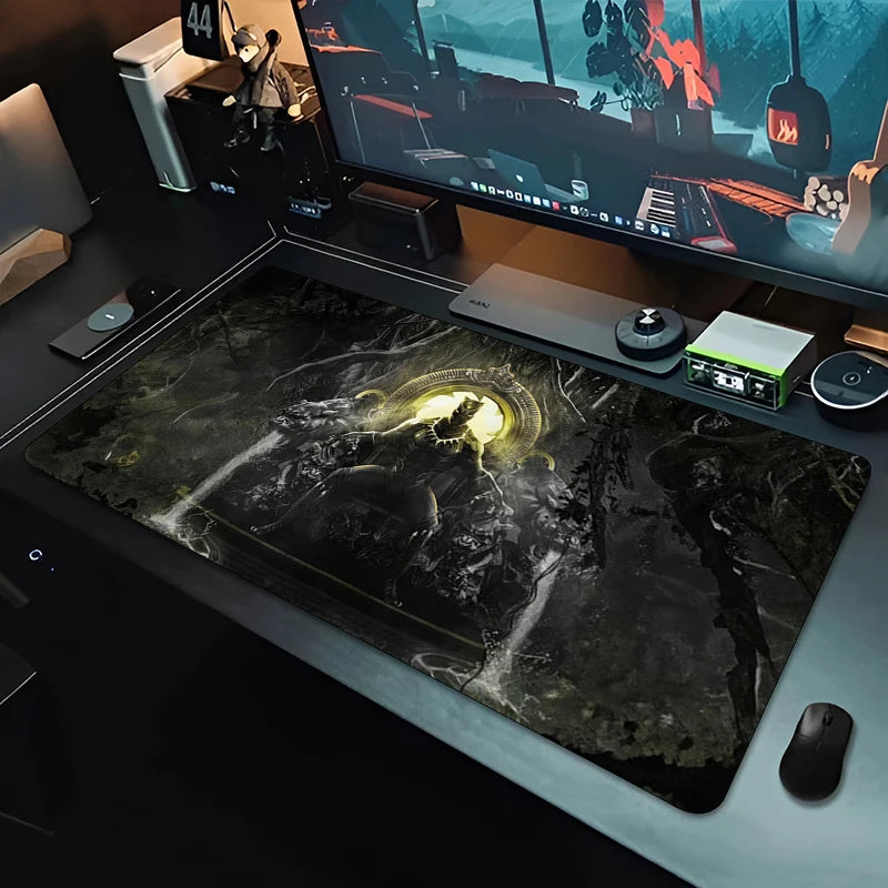 XXL Gaming Mousepad Black Panther - Schwarz Monochrom Schreibtisch