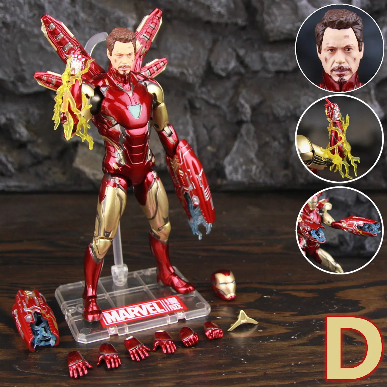 ZD Toys Iron Man MK85 2.0 LED Figur – Unmaskierte Variante D