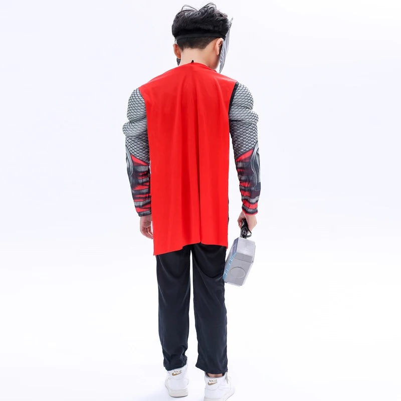 Avengers Thor Kostüm - Kinder Cosplay mit Hammer und Helm