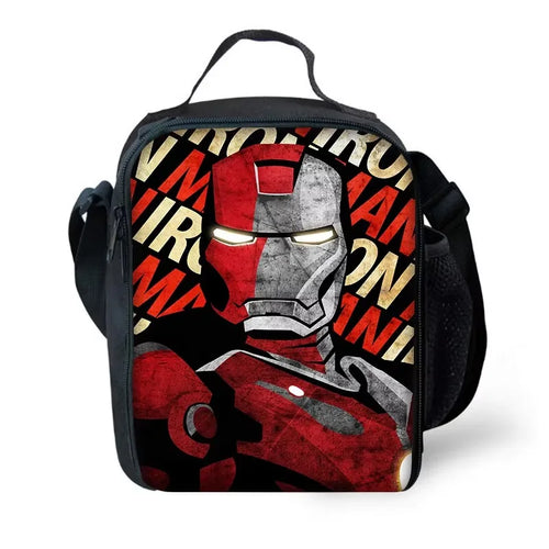 Avengers Iron Man Lunchtasche – Pop Art Gesicht Rot Grau