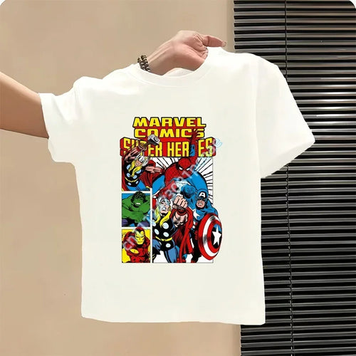 Kinder-T-Shirt Avengers - Design Captain America Weiß