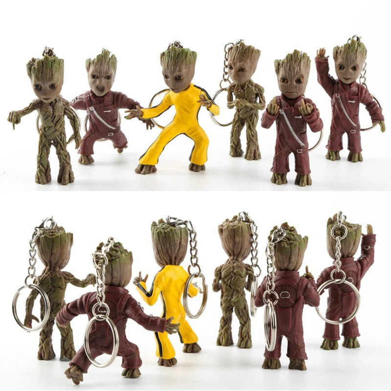 Schlüsselanhänger Baby Groot 3D-Figur – Verschiedene Kostüme Kollektion