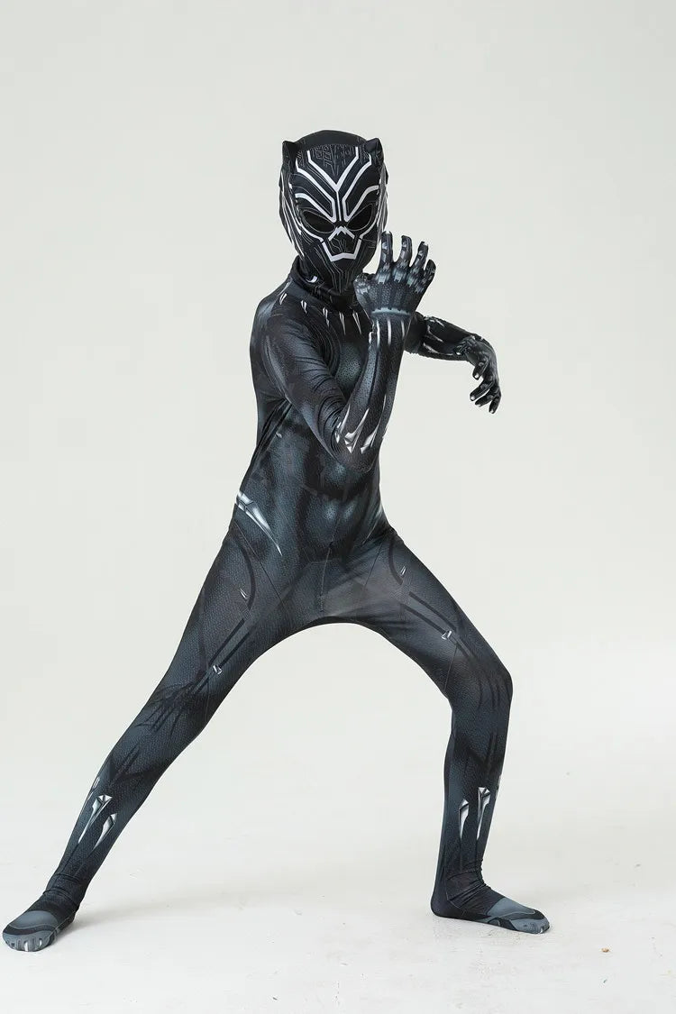 Black Panther Kostüm - Ganzkörperanzug mit Maske