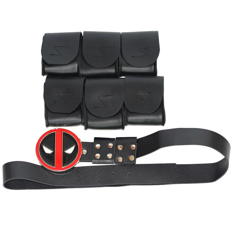 Deadpool Cosplay Gürtel - Logo Schnalle Taschen Verstellbar
