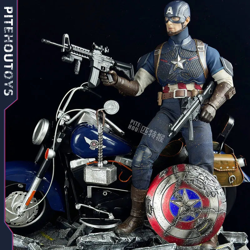Avengers Captain America Figur - Bewegliche Stoffkleidung Hammer