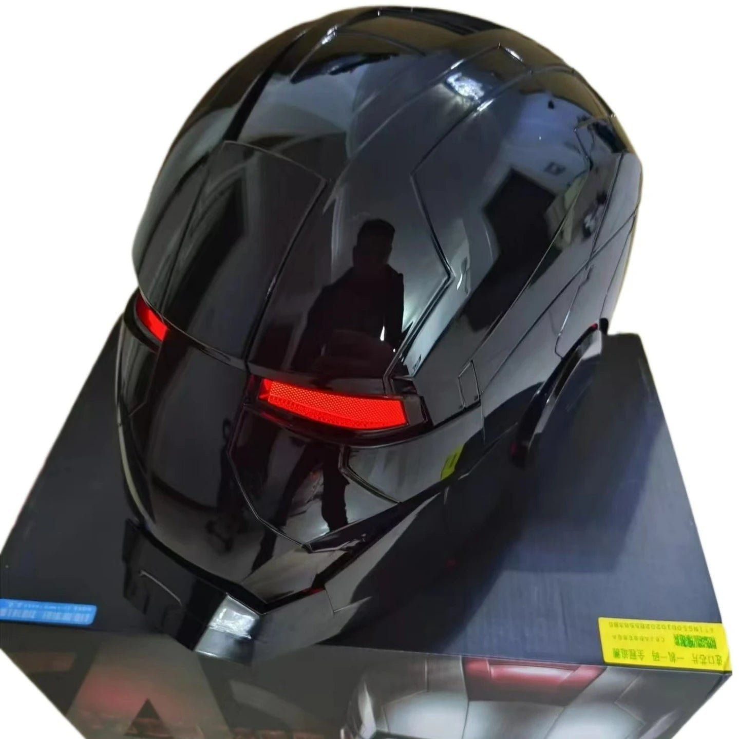 Iron Man MK5 Helm Schwarz - LED-Augen Sprachsteuerung Cosplay