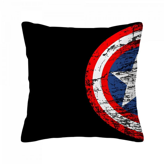 Kissenbezug Captain America – Schild Grunge-Effekt Schwarzer Hintergrund