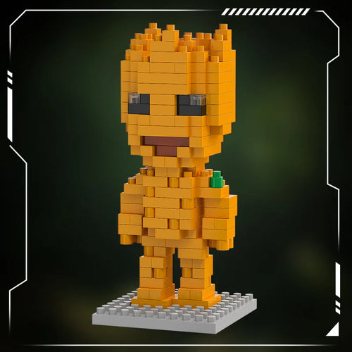 Bausteine Avengers Baby Groot Chibi - Orange Braun