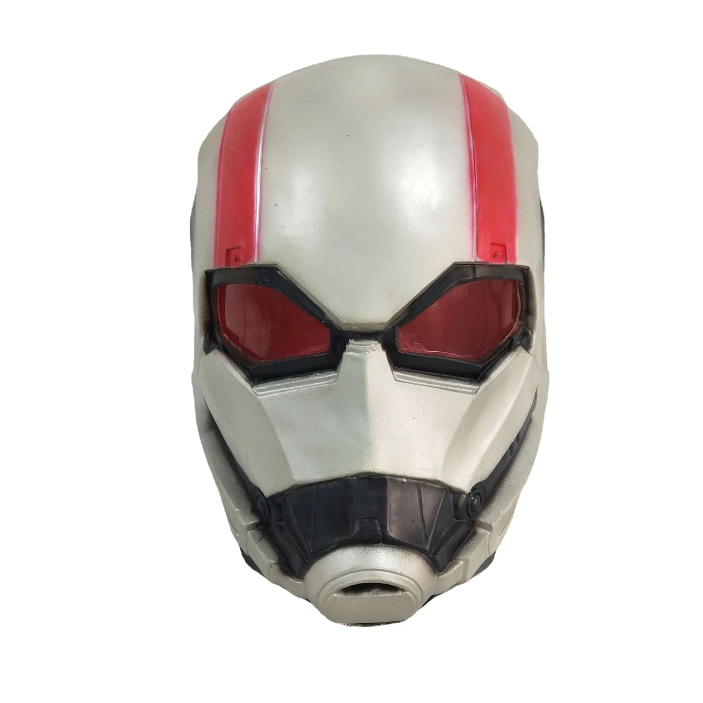 Ant-Man-Maske – Weiß-rotes Latex