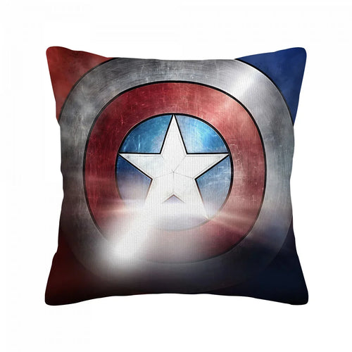 Kissenbezug Captain America – Schild mit Metalleffekt