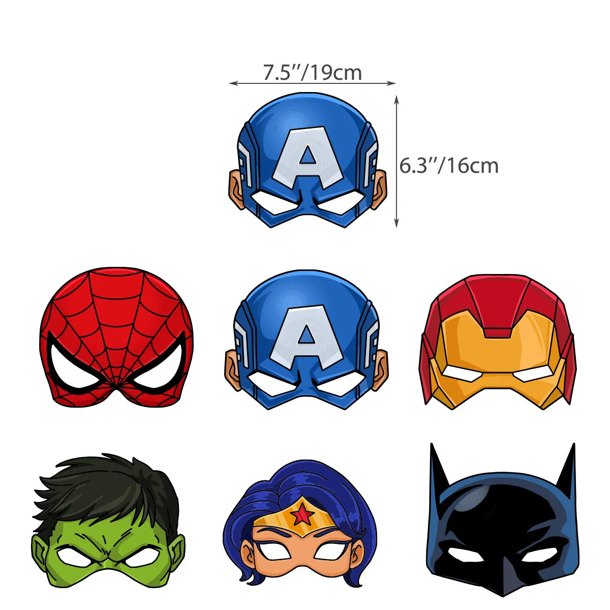 Avengers-Masken – 12er-Pack Masken
