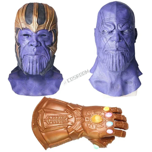 Avengers Thanos Cosplay Maske - Leuchtender Handschuh