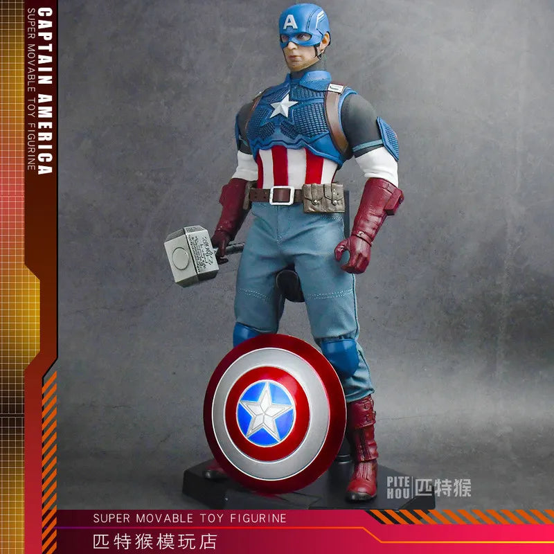 Avengers Captain America Figur - Bewegliche Stoffkleidung Hammer