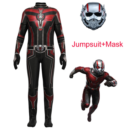 Ant-Man Kostüm - Rot-Schwarzer Overall mit Maske