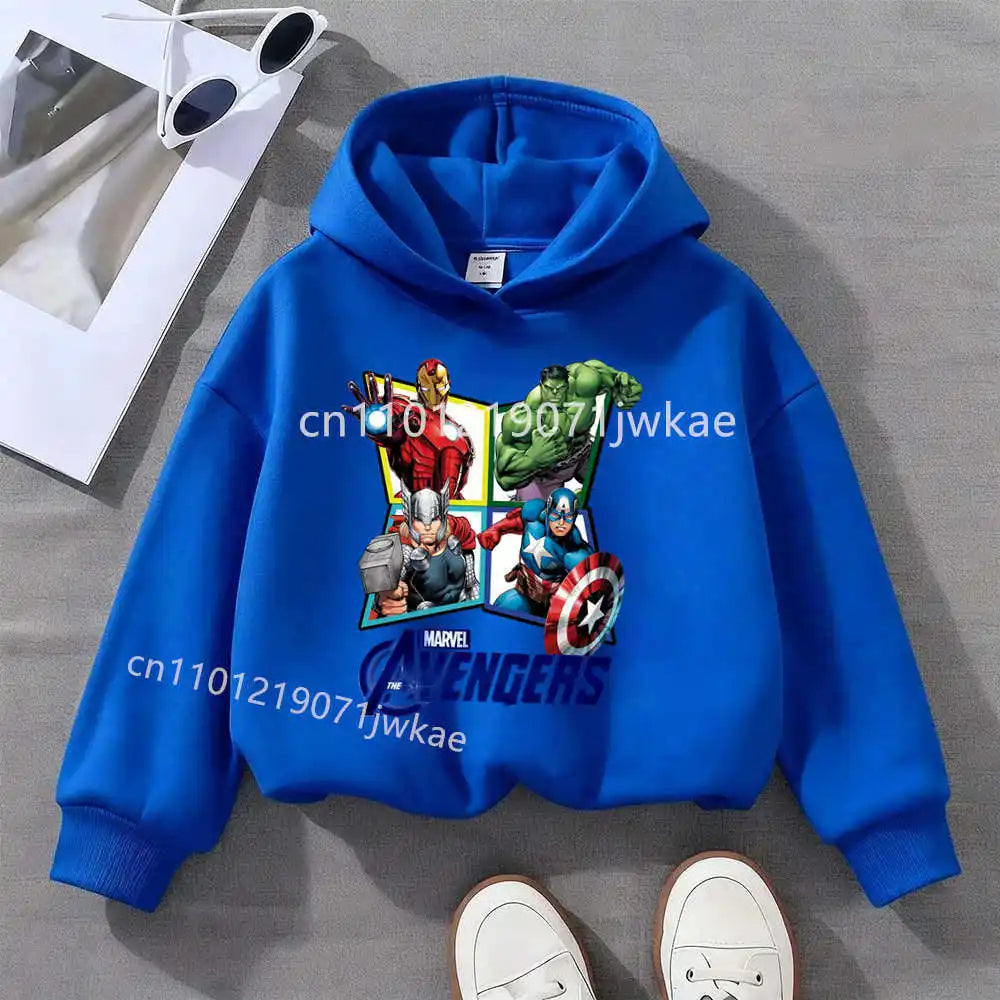 Kapuzenpullover Kinder Avengers Raute 4 Helden - Blau