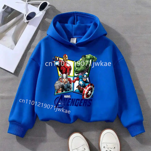 Kapuzenpullover Kinder Avengers Raute 4 Helden - Blau