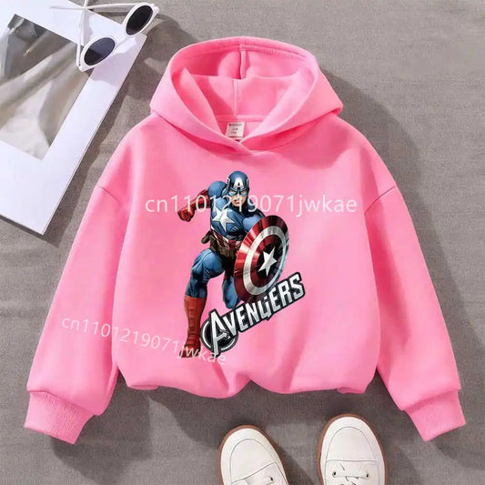 Kapuzenpullover Kinder Avengers Captain America Solo - Rosa