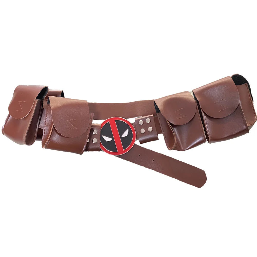 Deadpool Cosplay Gürtel - Logo Schnalle Taschen Verstellbar