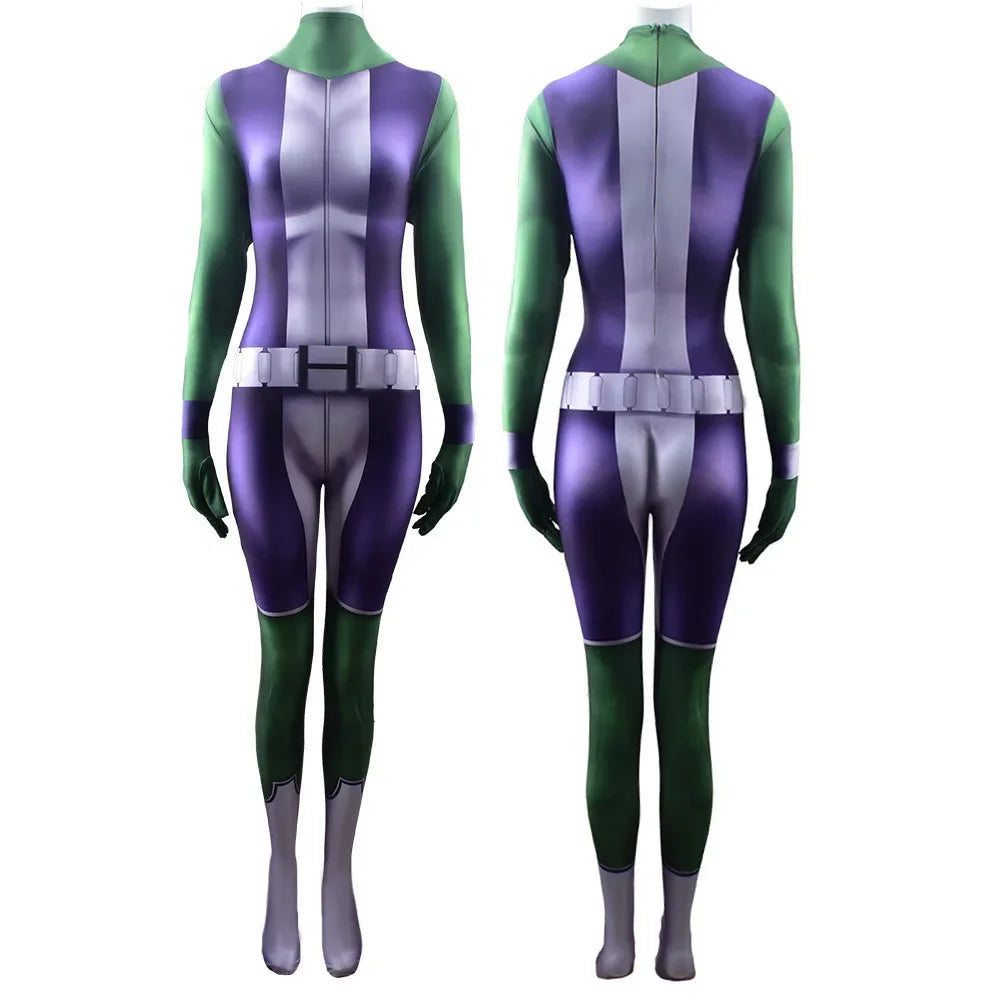 She-Hulk Kostüm - Lila-Weißer Overall