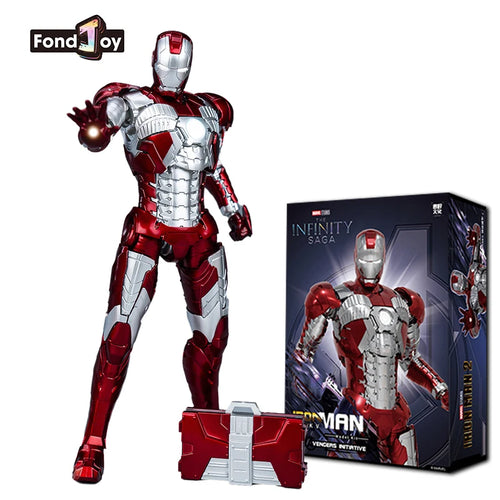 Figurine Fondjoy Iron Man MK5 – Rot-silberne Rüstung mit Box