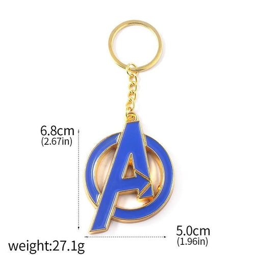 Schlüsselanhänger Avengers Logo A – Blaues Emaille