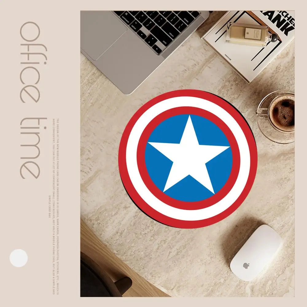 Avengers Captain America Mauspad - Rundes blaues Schild