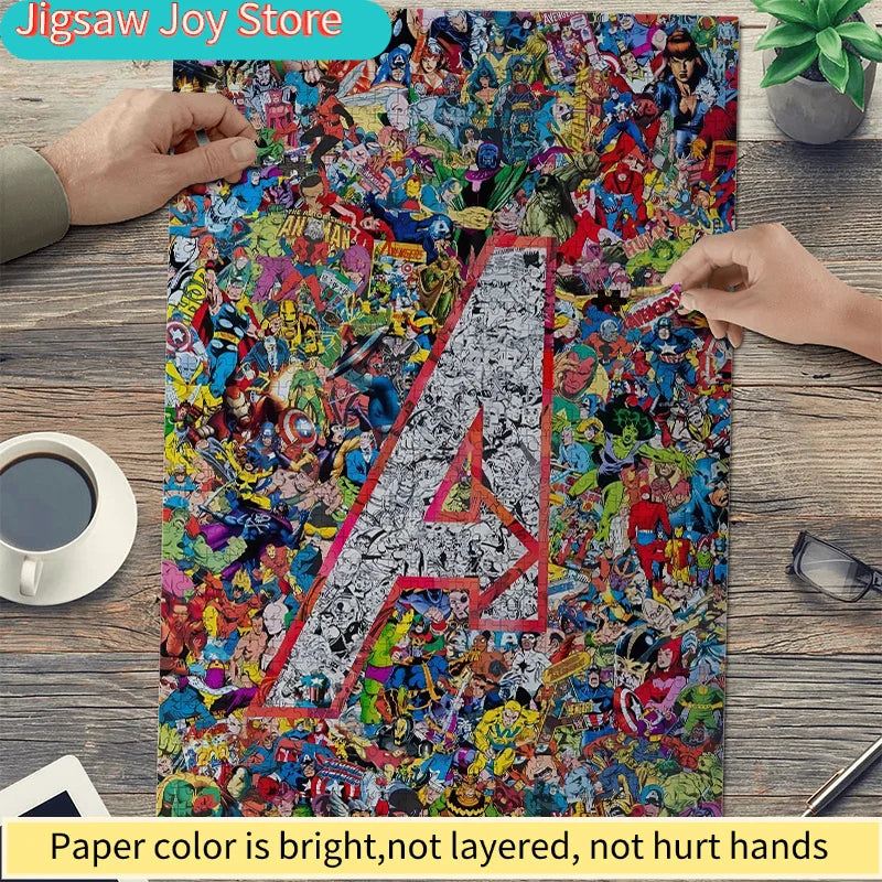 Puzzle Avengers Logo A Collage - 1000 Teile Superhelden