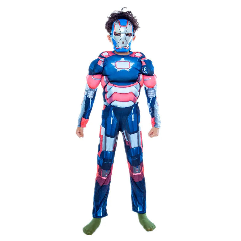 Kinder Cosplay Kostüm Iron Patriot - Muskelanzug