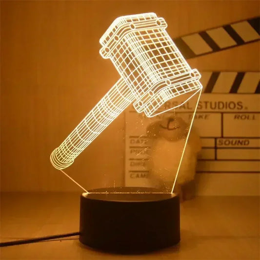 LED Lampe Avengers Thor - 3D Hammer 18cm