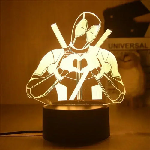 LED Lampe Avengers Deadpool – Sitzend 3D 18cm