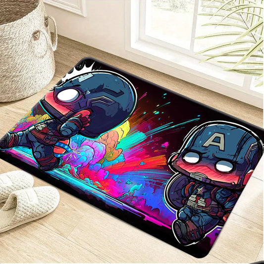 Badematte Avengers Chibi Spider-Man Captain America – Neonfarben