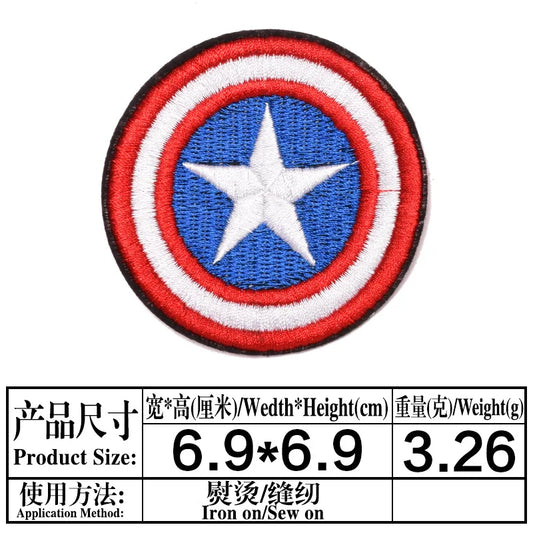 Aufnäher Avengers Captain America - Rundschild