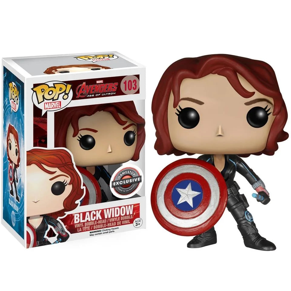 Funko Pop Avengers Black Widow Figur - Captain America Schild #103