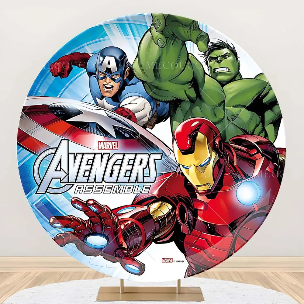 Runder Avengers-Hintergrund - Helden-Geburtstagsdeko