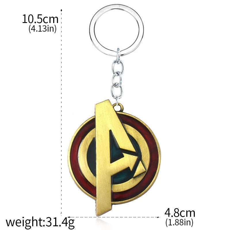 Avengers Logo A Schlüsselanhänger - Bronze Rot Schild