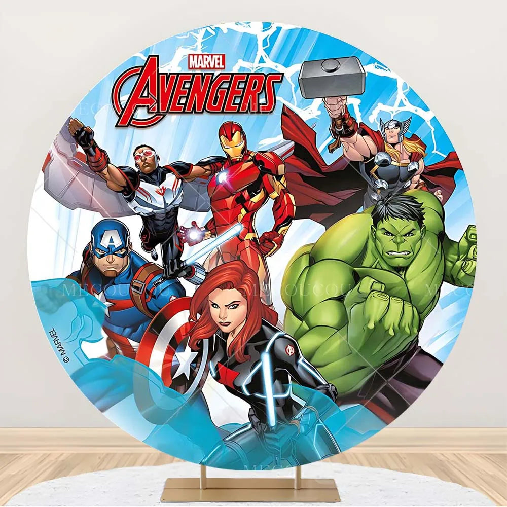 Runder Avengers-Hintergrund - Helden-Geburtstagsdeko