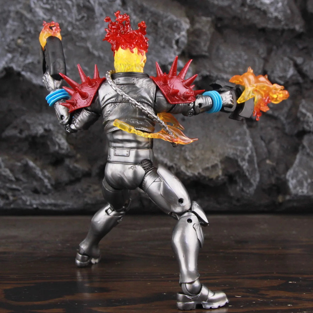 Ghost Rider Cosmic Figur – Flammender Kopf mit Peitsche