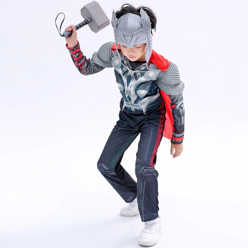Avengers Thor Kostüm - Kinder Cosplay mit Hammer und Helm