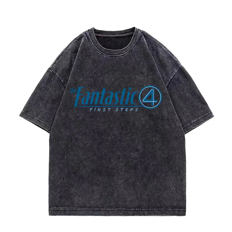 T-Shirt Die Fantastischen Vier – Verwaschen Schwarz Team Lounge Oversize